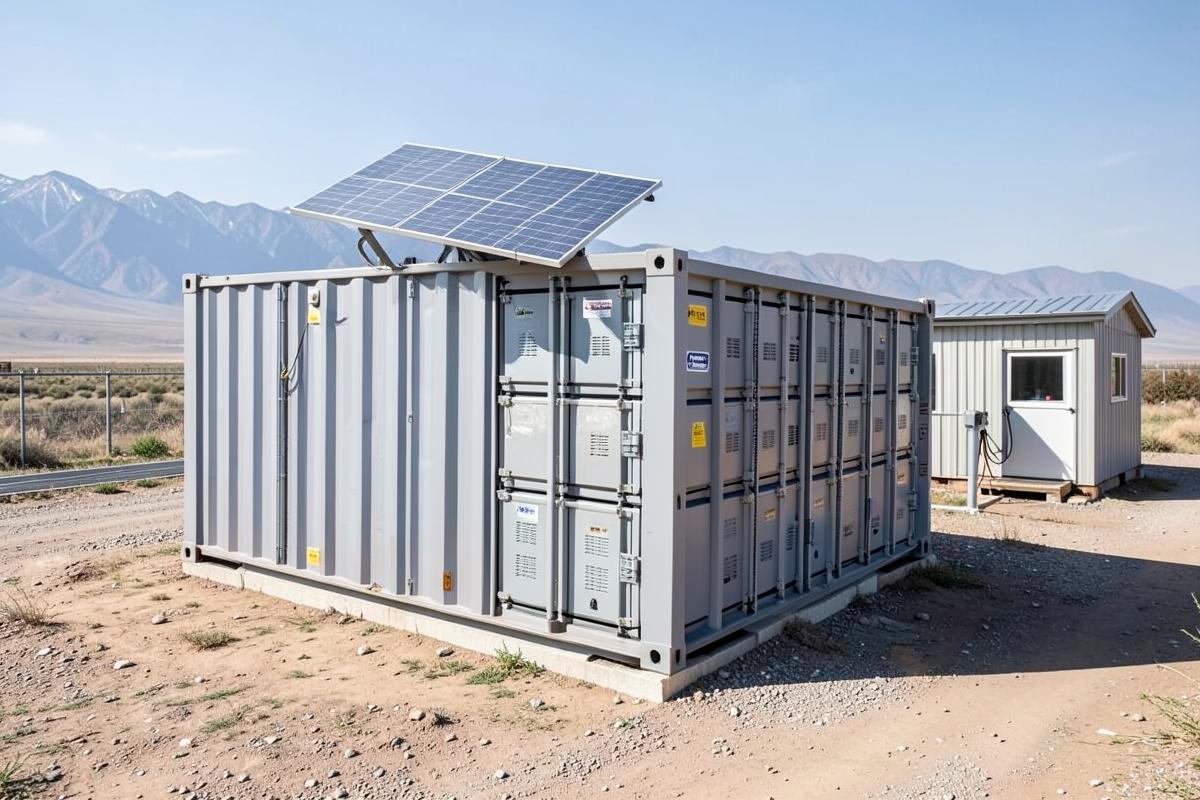 Containerized second-life battery system in a remote microgrid